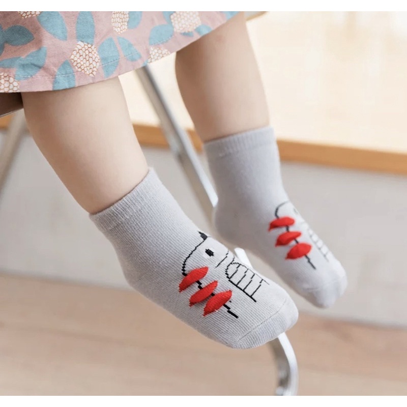 Kaos Kaki Anak Bayi Antislip Unisex Model Animal Alis Timbul / Baby Socks