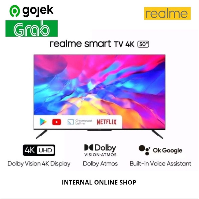 realme Smart TV 50 inch 4K Android TV Garansi Resmi