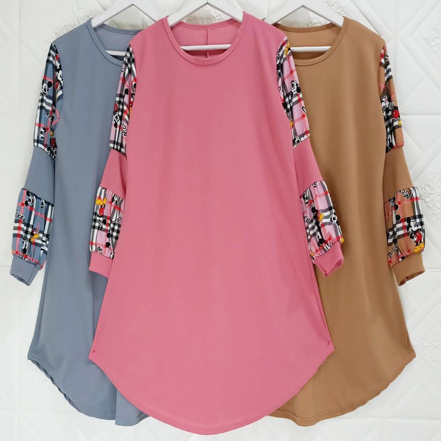 TUNIK BLOOMY LENGAN BALON DRESS MELAR BAWAH GL FASHION