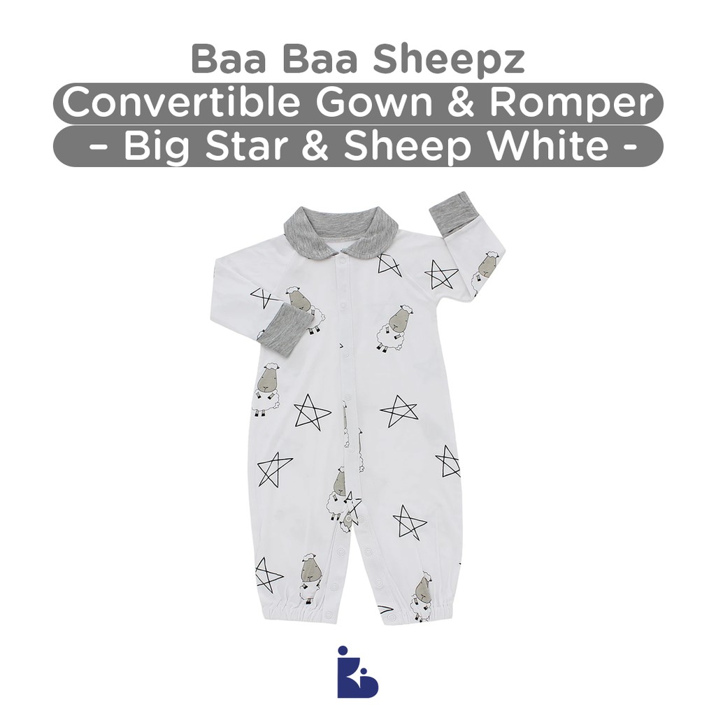 Baa Baa Sheepz Convertible Gown &amp; Romper | Baju Terusan