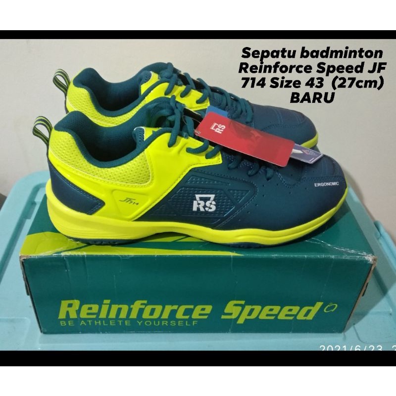 sepatu badminton rs jf 714 baru original