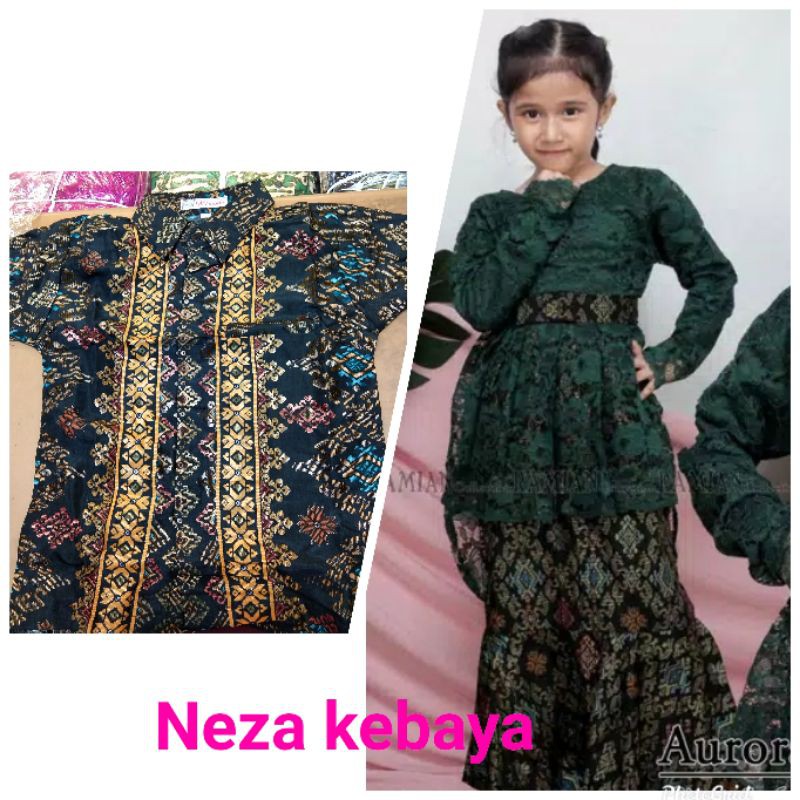 KEBAYA ANAK BATIK/KEBAYA AURORA ANAK/KEBAYA BRUKAT ANAK