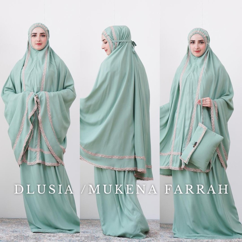MUKENA DEWASA FARRAH JUMBO BY DLUSIA TERBARU 2021