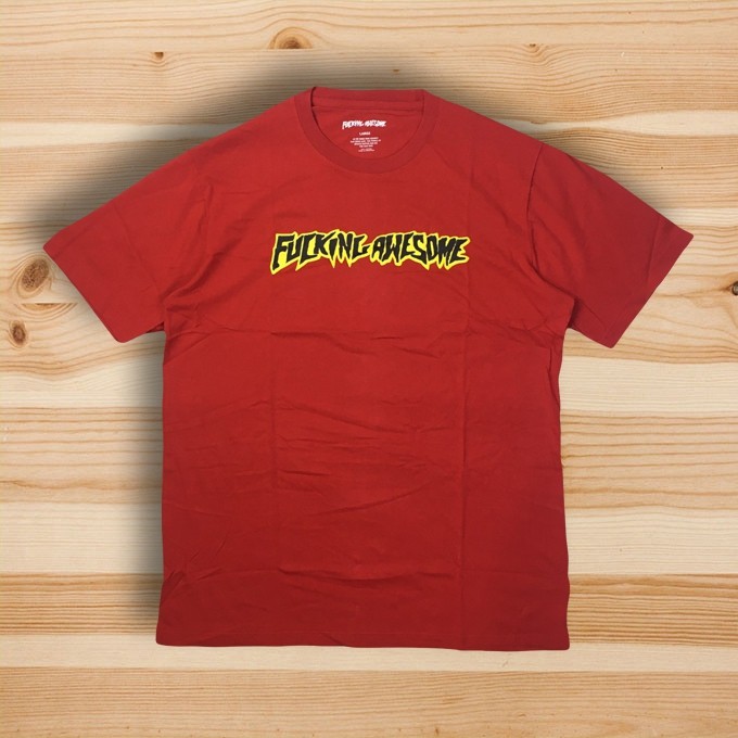 KAOS TSHIRT FUCKING AWESOME BASIC FONT TEXT MIDDLE PRINTED TEES