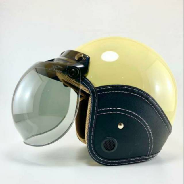 Hot Promo HELM BOGO RETRO SETENGAH KULIT POLOS HELM SETENGAH KULIT HELM SEMI KULIT HELM BOGO SEMI