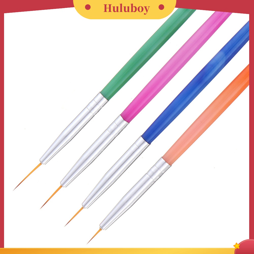 Huluboy Huluboy♡ 4pcs / Set Brush Pen Untuk Menggambar Garis Warna Campur