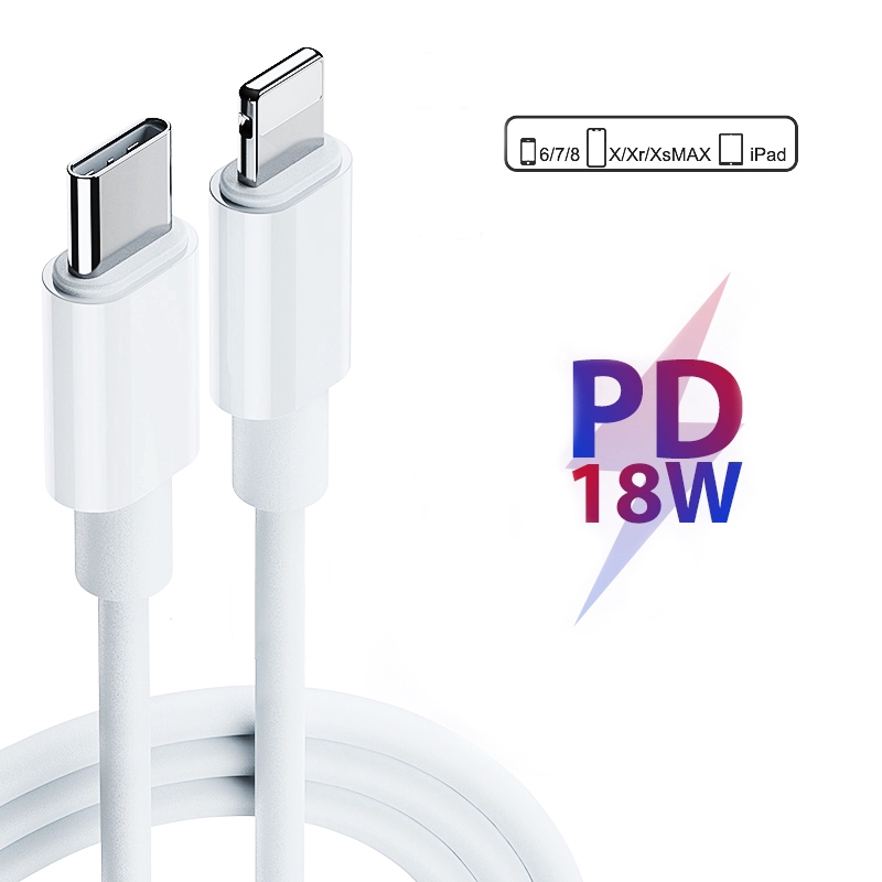    Kabel Pengisian Cepat PD /USB C ke Lightning / 18W 3A