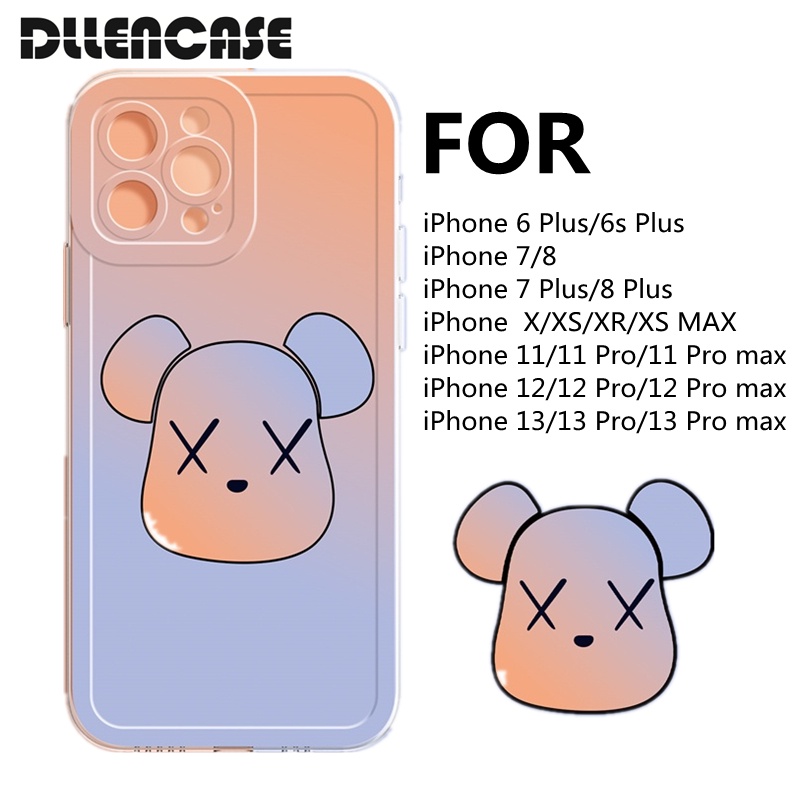 Dllencase Casing Soft Case TPU Motif Kartun Untuk For iPhone 14 13 Pro Max / 6 + / 6s + / 7 / 7 + / 8 / 8 + / X / XS / XR / XS Max / 11 / 12 / 13 / A2 Pro Max