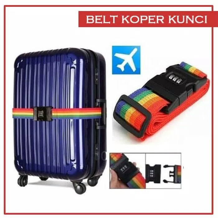 Belt Koper Tali Kunci Pengaman 3 Digit Lugagge Strap belt koper kunci kunci koper tali koper