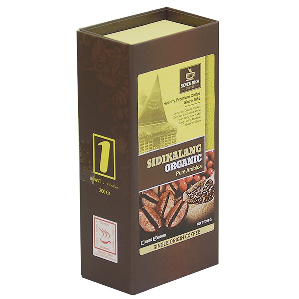 

Seven Bika Coffee Sidikalang Pure Arabika Box (Bubuk/Biji) 200 gr