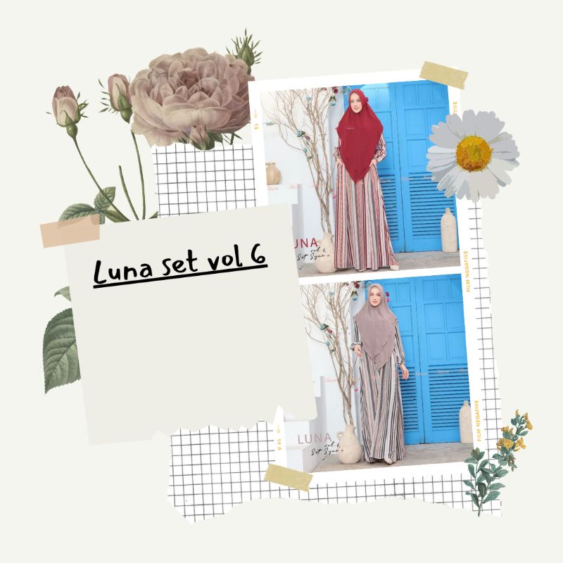 Gamis terbaru/ Home dress terbaru/ Luna set vol 6/ Luna set vol 6 by Rayna/Home dress Luna set vol 2