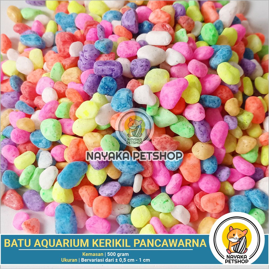 Batu Aquarium Aquascape Hias Warna Warni Kecil Pancawarna Kerikil Coral