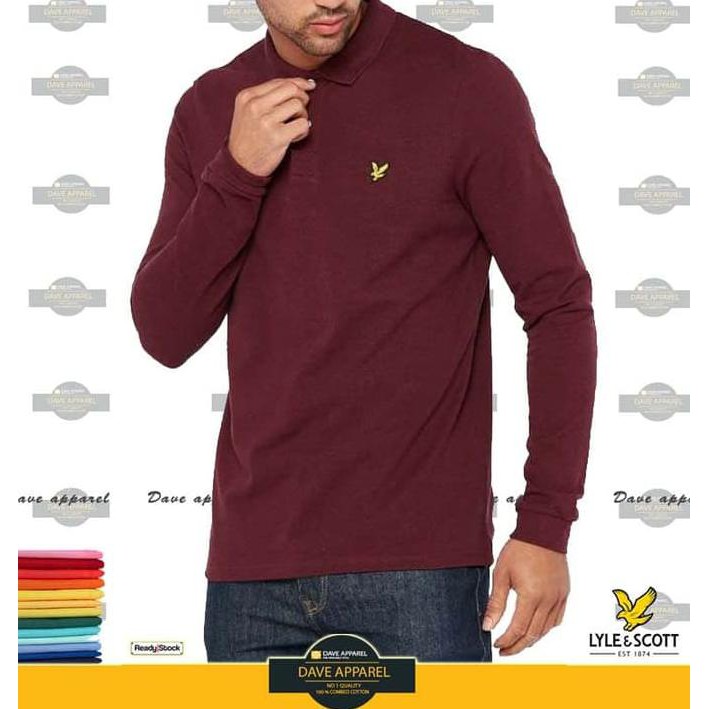 Barang Terbaru kaos kerah panjang / polo shirt lyle and scott CUCI GUDANG