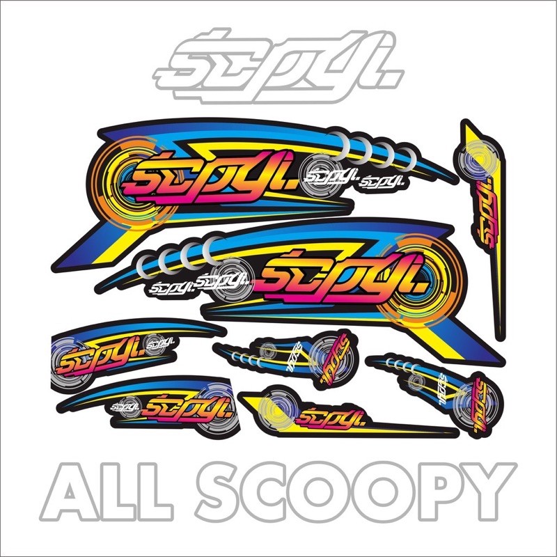 STRIPING ALL SCOOPY/SCOOPY 2020 VARIASI LIS BIRU