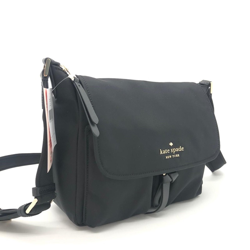 Kate Spade carley messenger bag nylon black size 25 x 20 cm
