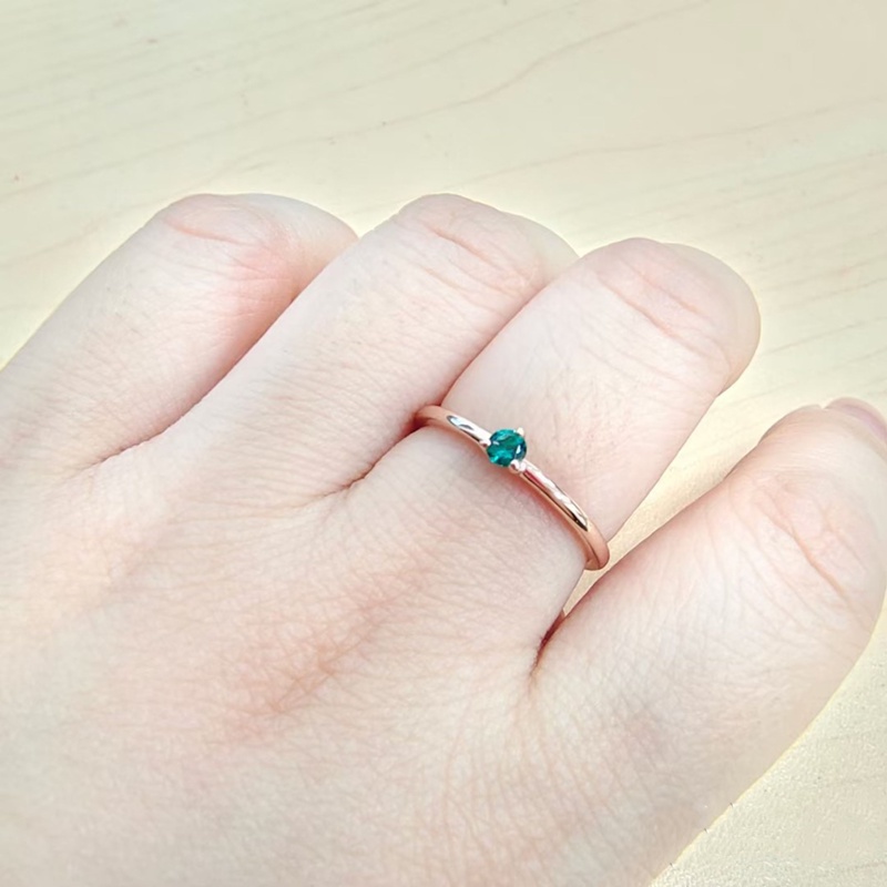 Pandora Cincin 18K Rose Gold Solitaire Aksen Berlian Untuk Wanita