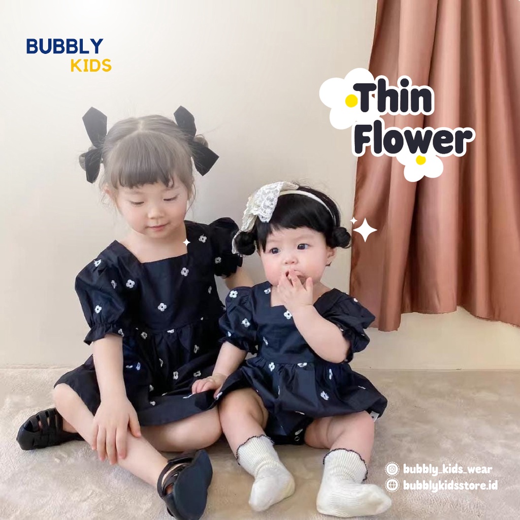 (COD )DRESS KOREA ANAK 3 - 12 TAHUN | THINFLOWER DRES | PREMIUM IMPORT