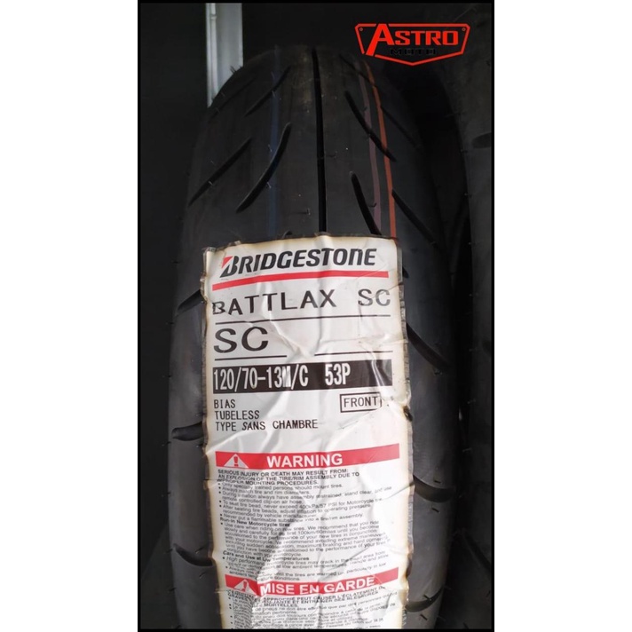 Ban Bridgestone Battlax Sc 120/70-13 120 70 13 Nmax Free Pentil