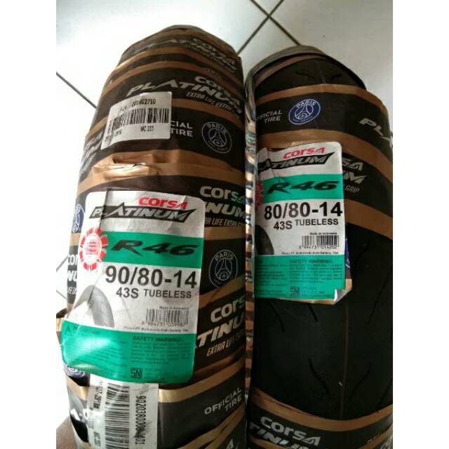  Ban  Corsa  R46 Sepasang 80 80 dan 90 80 Ring  14  Ban  Balap 