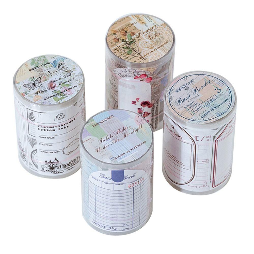 Top Washi Tape 4model Bahan Scrapbook Dekorasi Vintage DIY Stiker