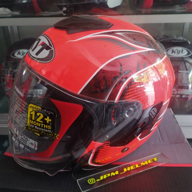 kyt kyoto r motif se andi gilang replica red fluo double visor