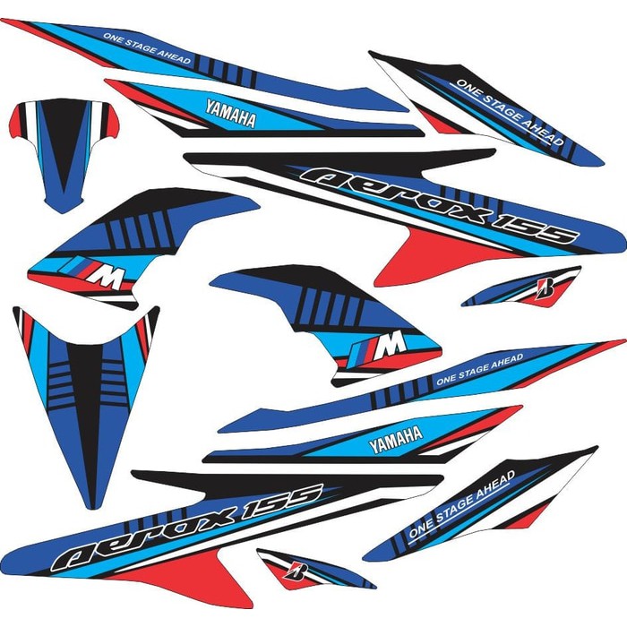 Sticker Aerox 155 Striping BMW Livery