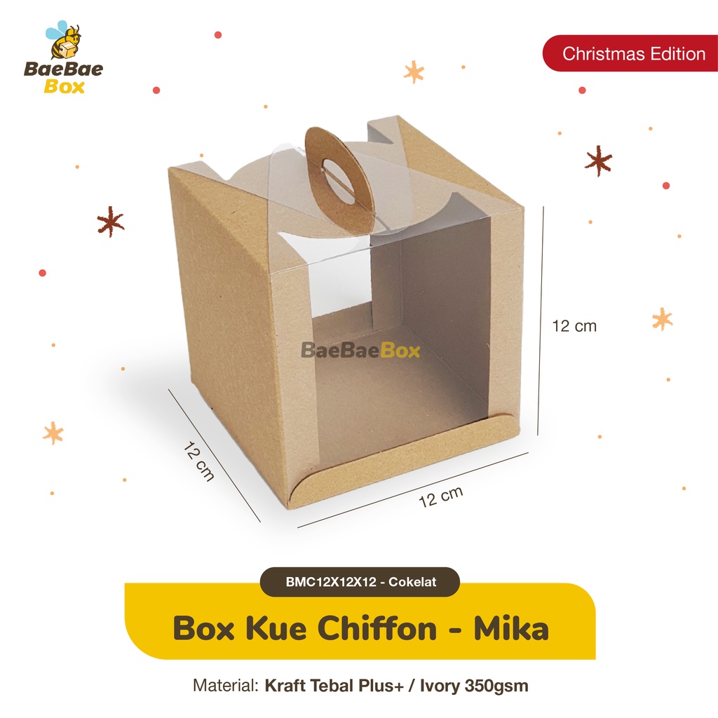 

ECER Box Kue Chiffon, Cake Box, Dus Kue, Souvenir, Kado, Gift Box - Mika