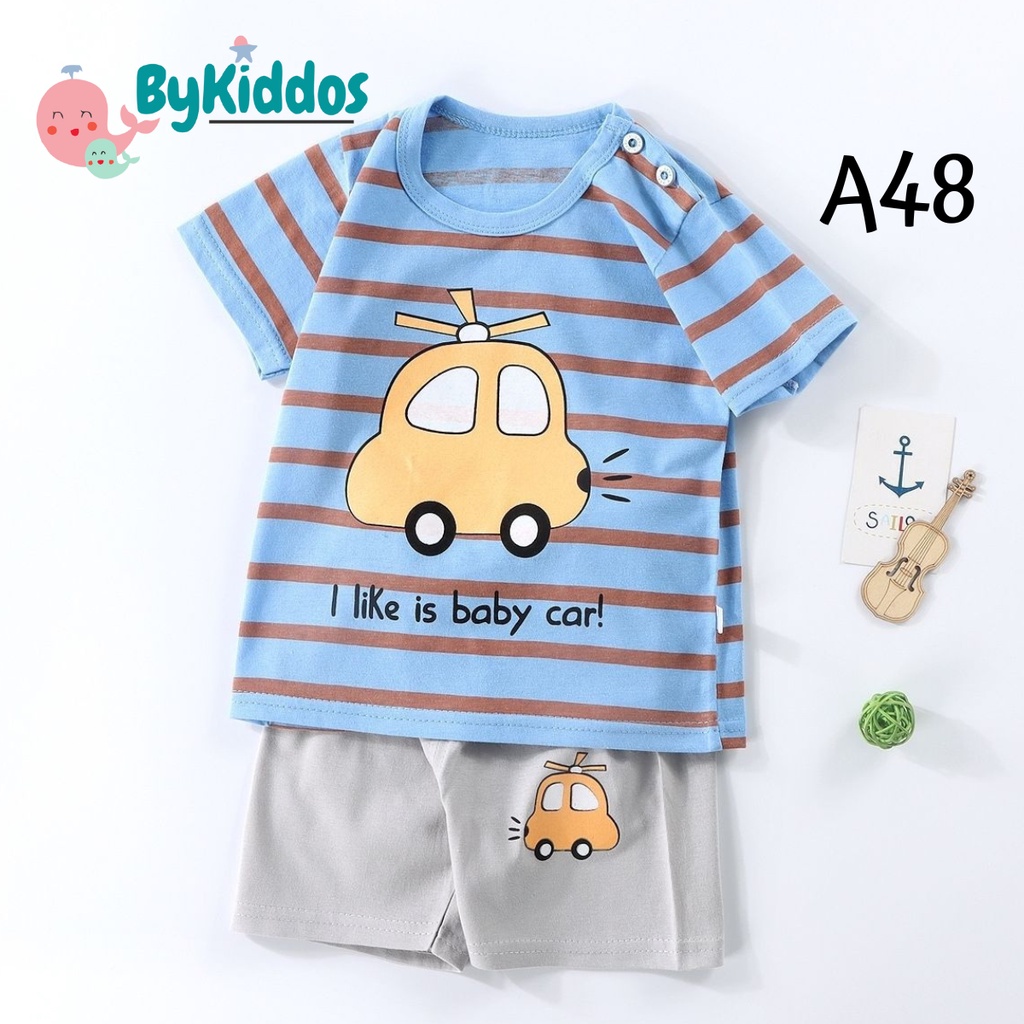 ByKiddos - Setelan Baju Bayi Impor / Baju Anak Laki-laki / Setelan Kaos Anak / Baju Bayi Lengan Pendek PART 6