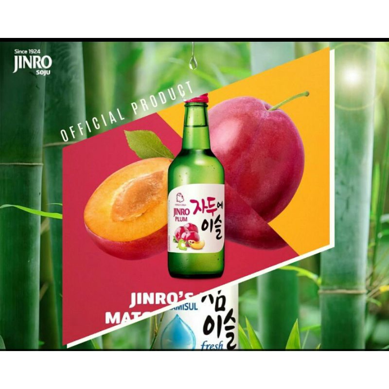 Soju Jinro Plum 360ml botol Chamisul Jinro Chamisul Plum  Soju import 360ml Soju Korea jinro Plum