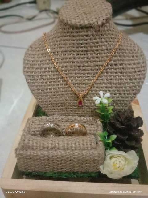 Kotak Hantaran Perhiasan Seserahan Mahar Untuk Tempat Kalung Dan Cincin