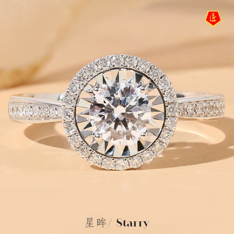 [Ready Stock]Fashion Elegant Moissanite Ring Classic