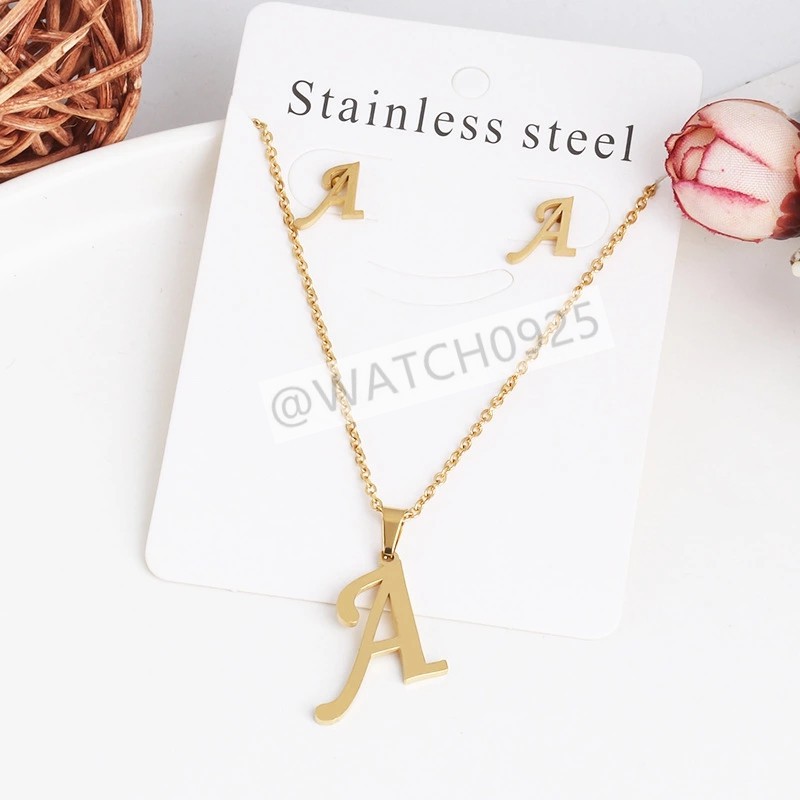 Kalung Liontin Kupu-Kupu Bahan Stainless Steel Untuk Wanita S107