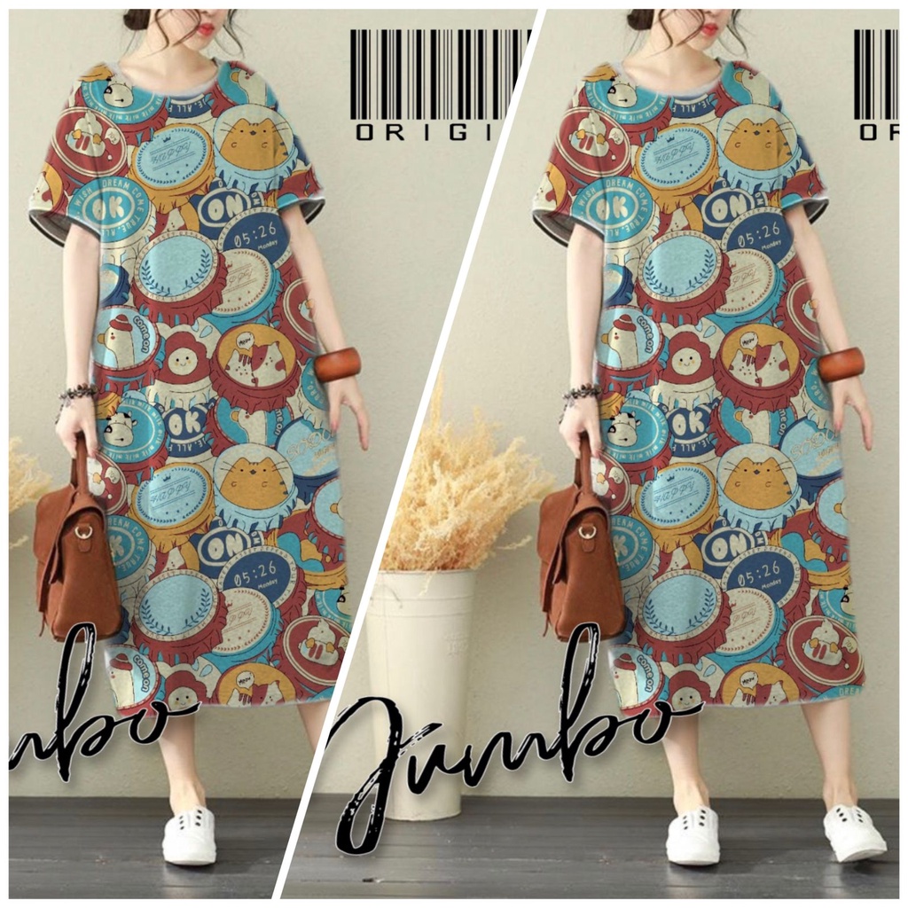 VS GG - MIDI DRES JUMBO wanita MONDAY MONDAY - konveksi murah tanah abang