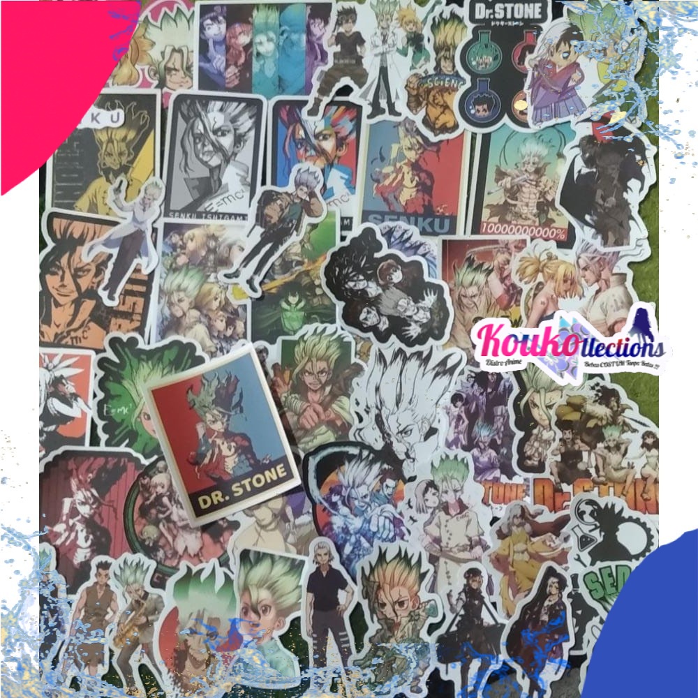 HARGA ISI 30 Stiker Anime MINIMAL 30 STIKER Dr Stone Ishigami Senku poster, hiasan dinding