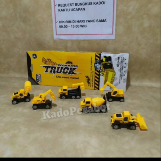 Truk Konstruksi Beko Molen Diecast Mainan anak