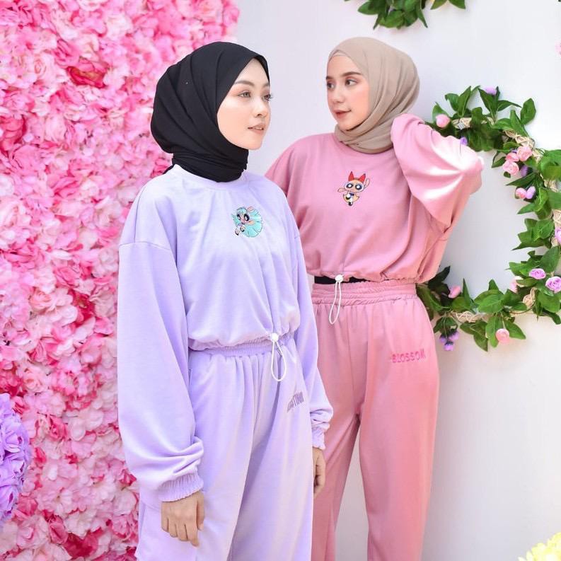 Grosir Baju Setelan Powerpuff dan Celana Wanita