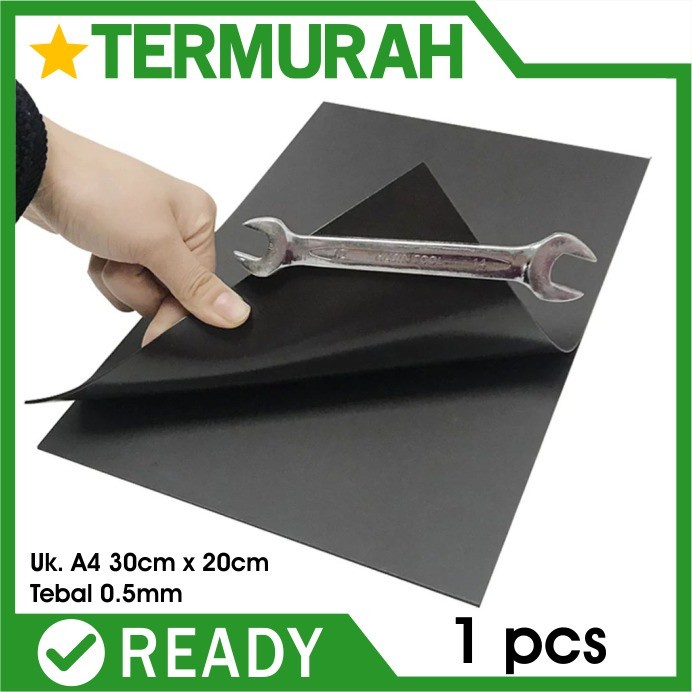 

Magnet Tebal 0,5mm A4 Lembaran Sheet ukuran HVS magnetic 0.5mm strip