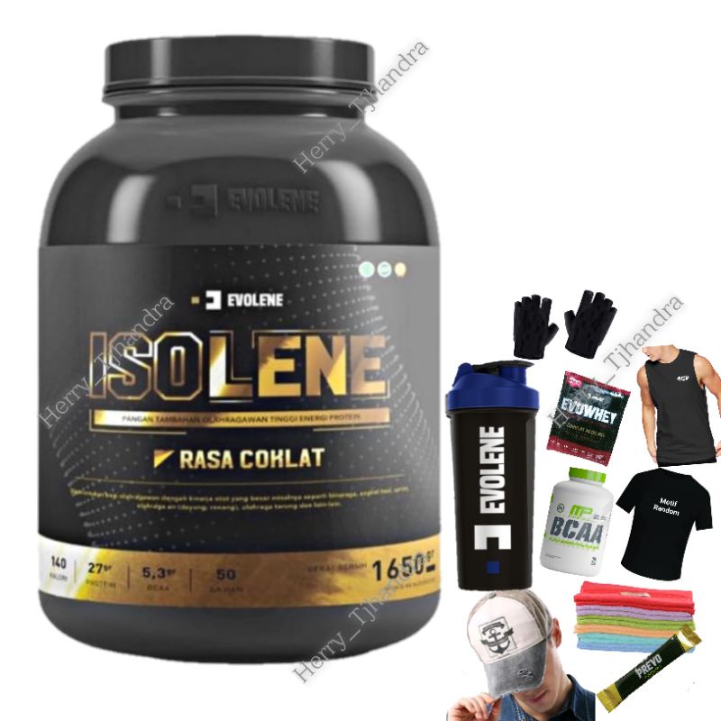 Isolene Whey Protein Isolate Evolene| isi 50 sachet BPOM dan halal