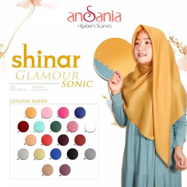 ( LC ) Shinar glamour ansania laser cut/shinar glamor laser cutt/hijab shinar glamour/jilbab segiempat Shinar glamour/Shinar Glamour Laser cutting Ansania Premium  Jilbab Kerudung Sinar PolySofter Segiempat/hijab shinar glamour laser cutting ansania