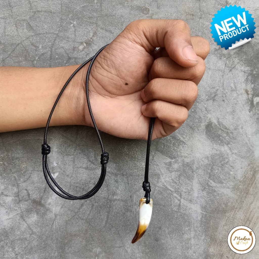 Kalung gading kalung hitam kalung pria| kalung simpel kalung cowo