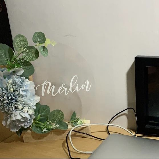 Flower Acrylic Board Name akrilik bunga nama pajangan bagus kado hadiah mewah