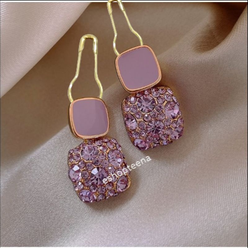 A193 Anting hijab petak new mini mata warna_anting jilbab