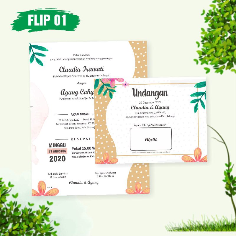 Undangan Flip MURAH