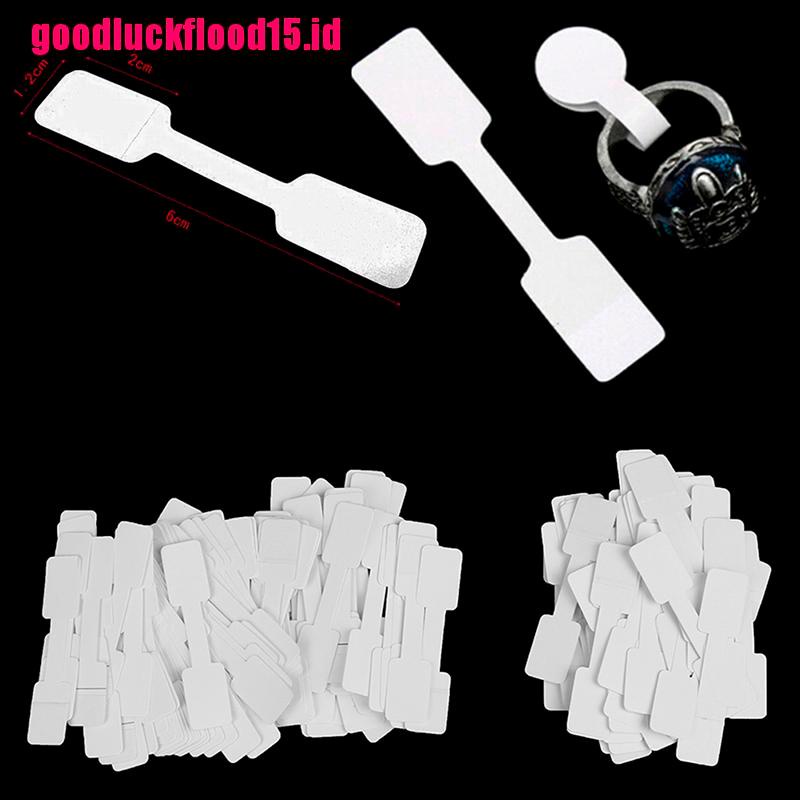 {LUCKID}50/100Pcs Blank price tags necklace ring jewelry labels paper stickers