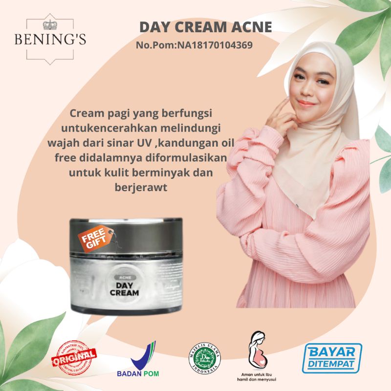 DAY CREAM ACNE BENINGS SKINCARE BY DR OKY PRATAMA MENGHILANGKAN JERAWAT DAN BRUNTUSAN