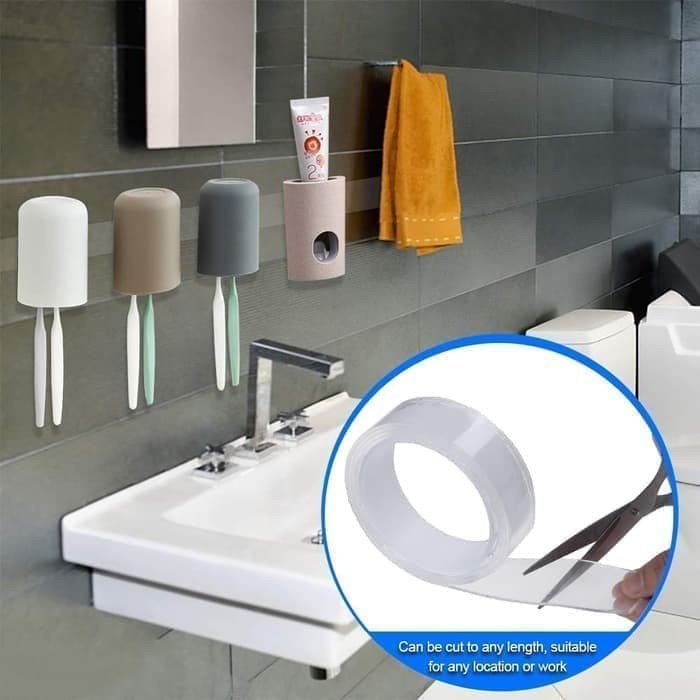 

Chrysa | Lem Tape Super Kuat Tebal - Lem Transparan washable reuse ivy grip 50