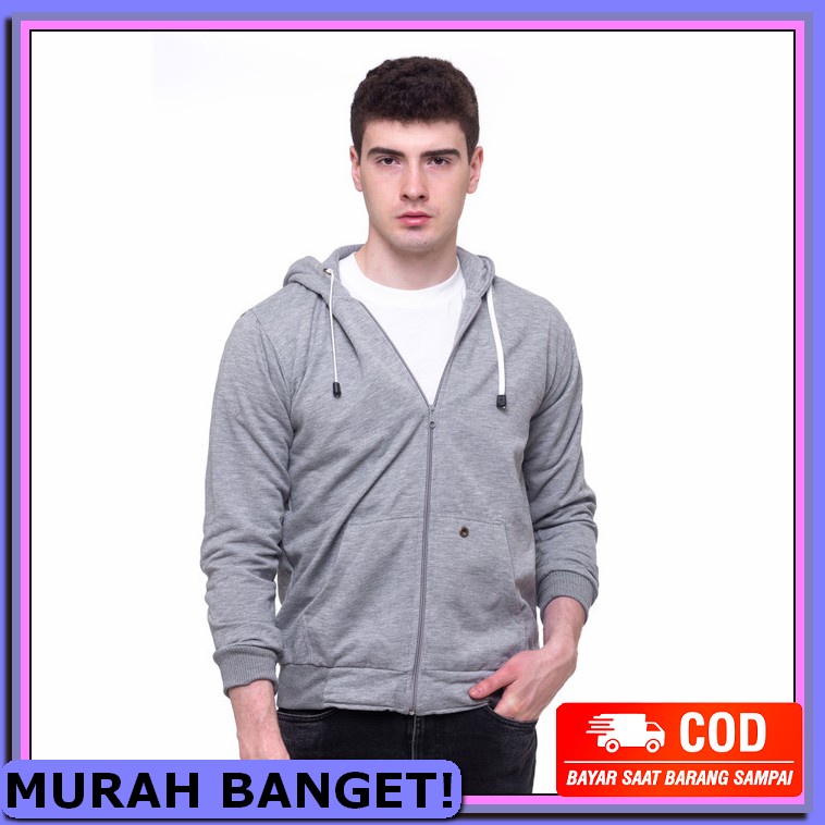 Devago Jaket Parasut Pria Lengan Panjang Gio Ori Hangat Casual Ny FG652 Jaket Hoodie Zipper Cowok P