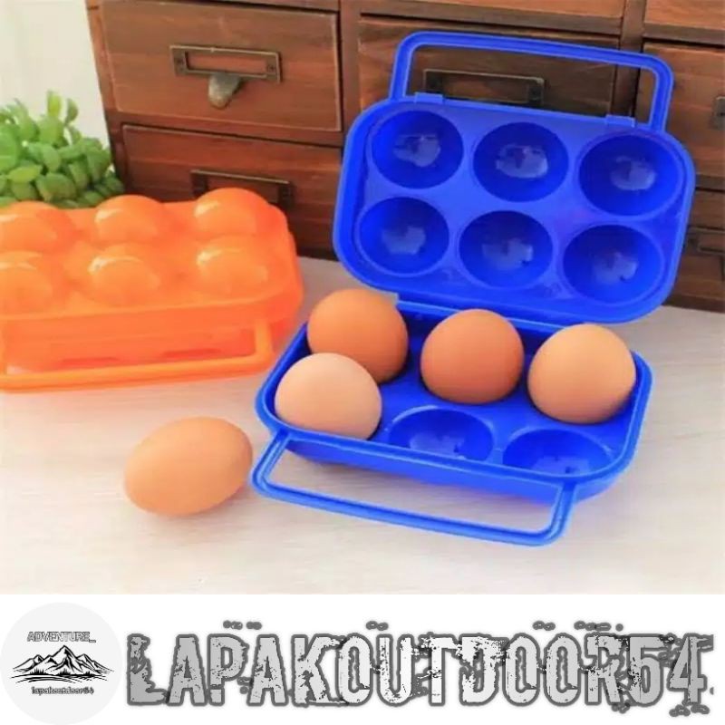 [ COD ] Tempat Telur Camping Portable Egg holder isi 6 butir/Tempat Penyimpanan Telur/Egg Storage Box