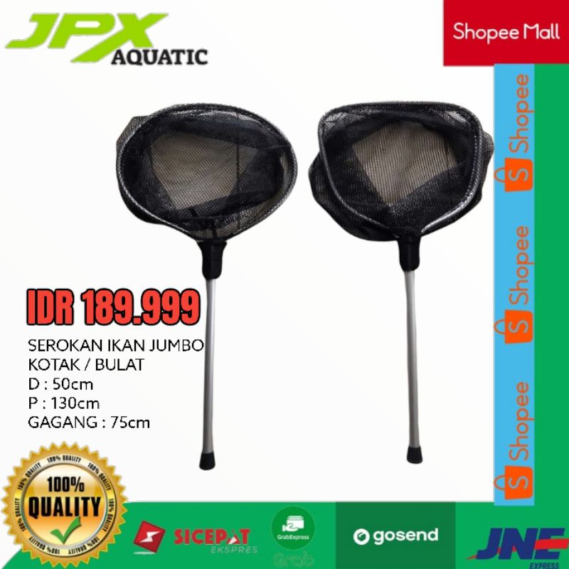 SEROKAN IKAN KOI JUMBO DIAMETER 50CM GAGANG 75CM / SESER IKAN KOI JUMBO / SEROKAN JUMBO / KOI