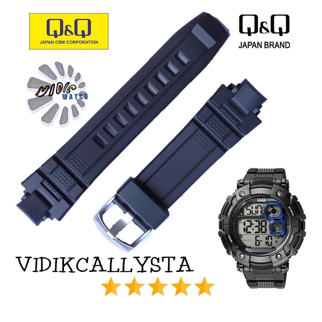 Strap QQ QnQ Q&amp;Q M150 QnQ 150 Tali Jam Tangan Q&amp;Q M 150 Black OEM